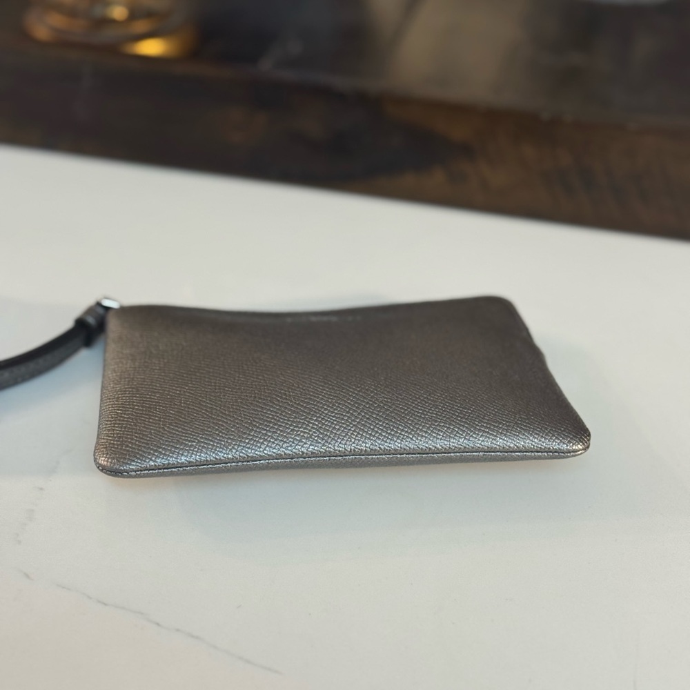 Coach Metallic Silver Wristlet - Picture 3 of 5